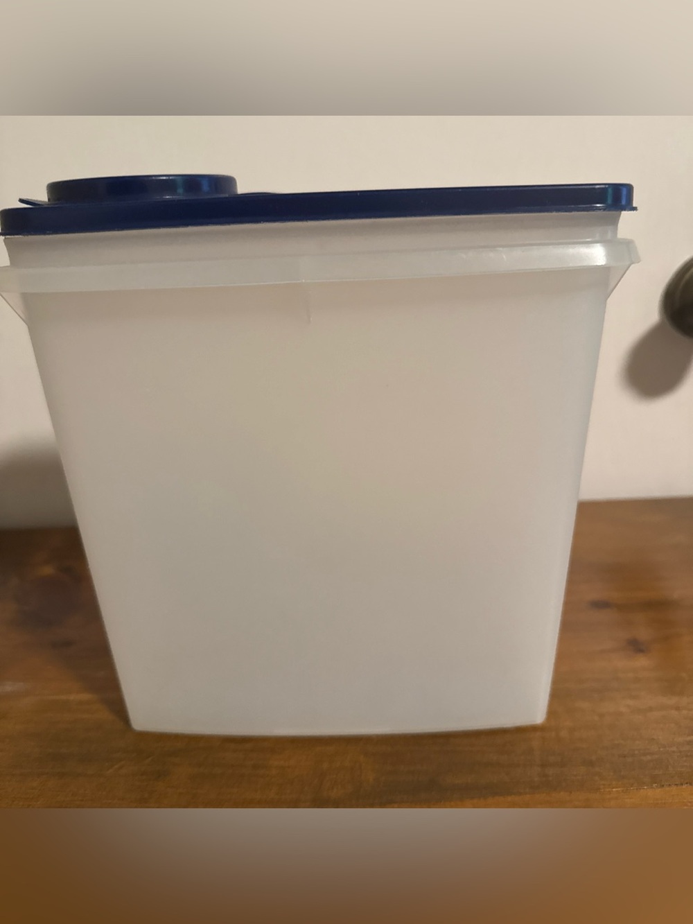 Tupperware Translucent Cereal Storage Container with Dark Blue Lid